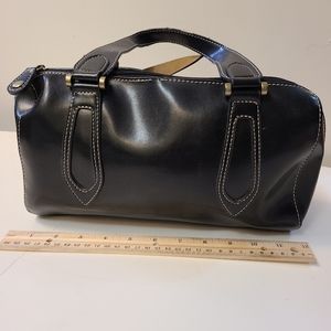 Black double strap handbag